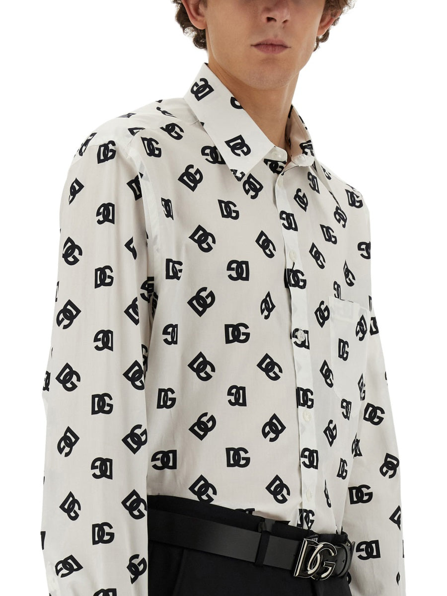 DOLCE & GABBANA DG Logo All-Over Shirt - Size 40