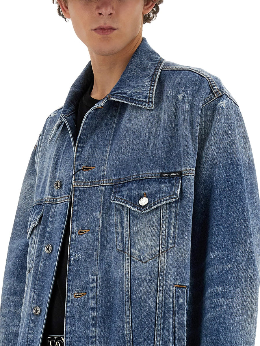 DOLCE & GABBANA Classic Denim Shirt - Size 48 IT