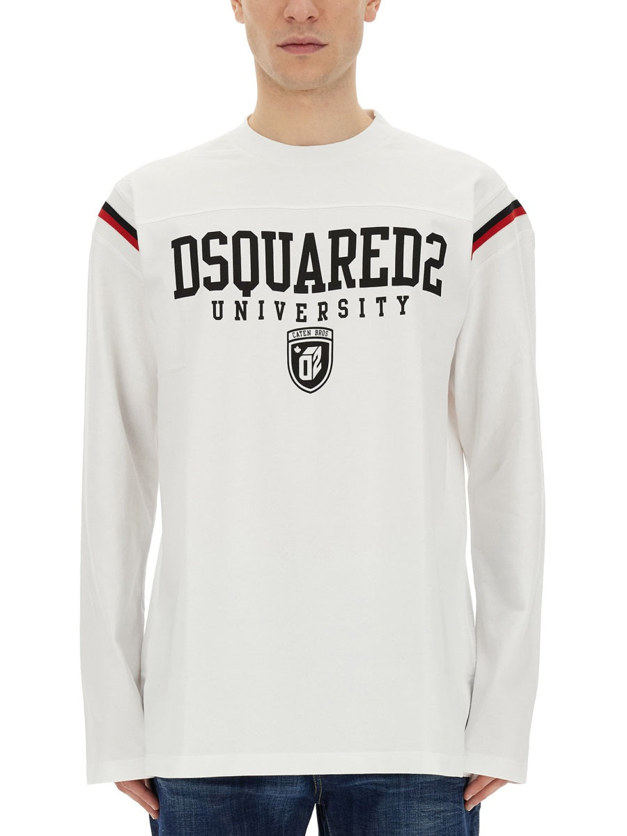 DSQUARED Regular Fit Sweatshirt with Logo - Size L