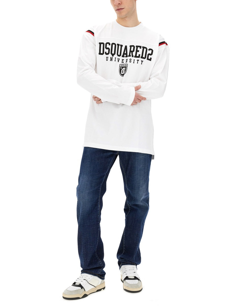 DSQUARED Regular Fit Sweatshirt with Logo - Size L