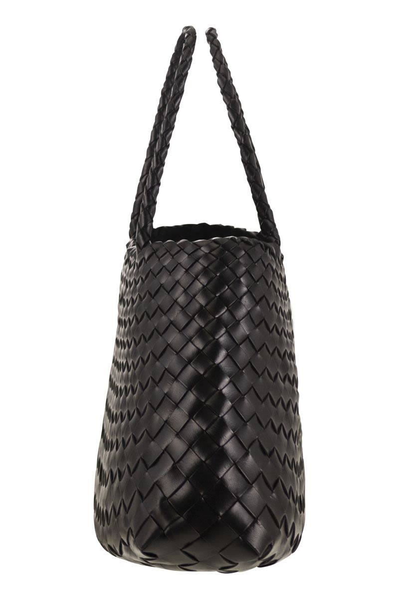 DRAGON Mini Woven Leather Handbag