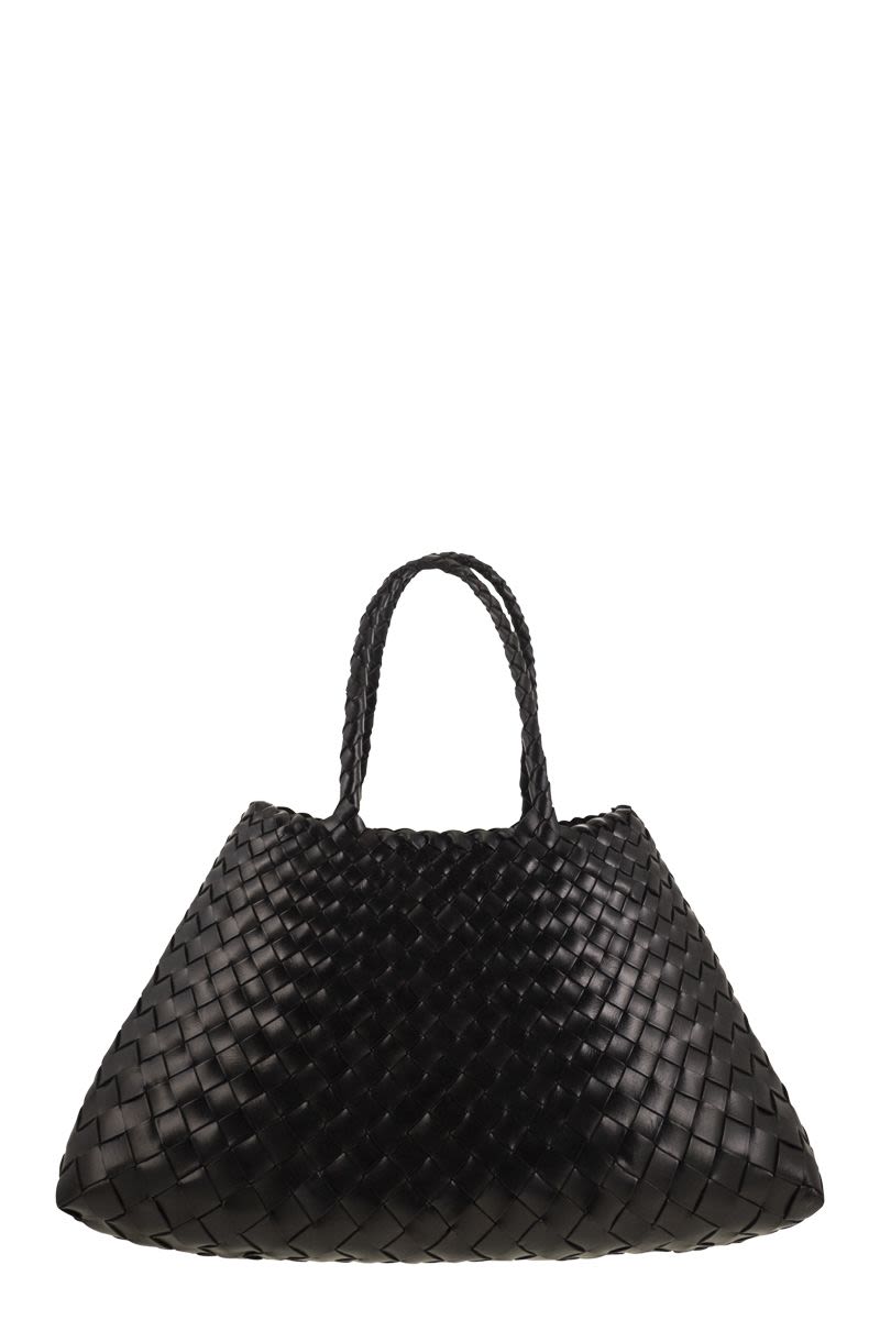 DRAGON Mini Woven Leather Handbag