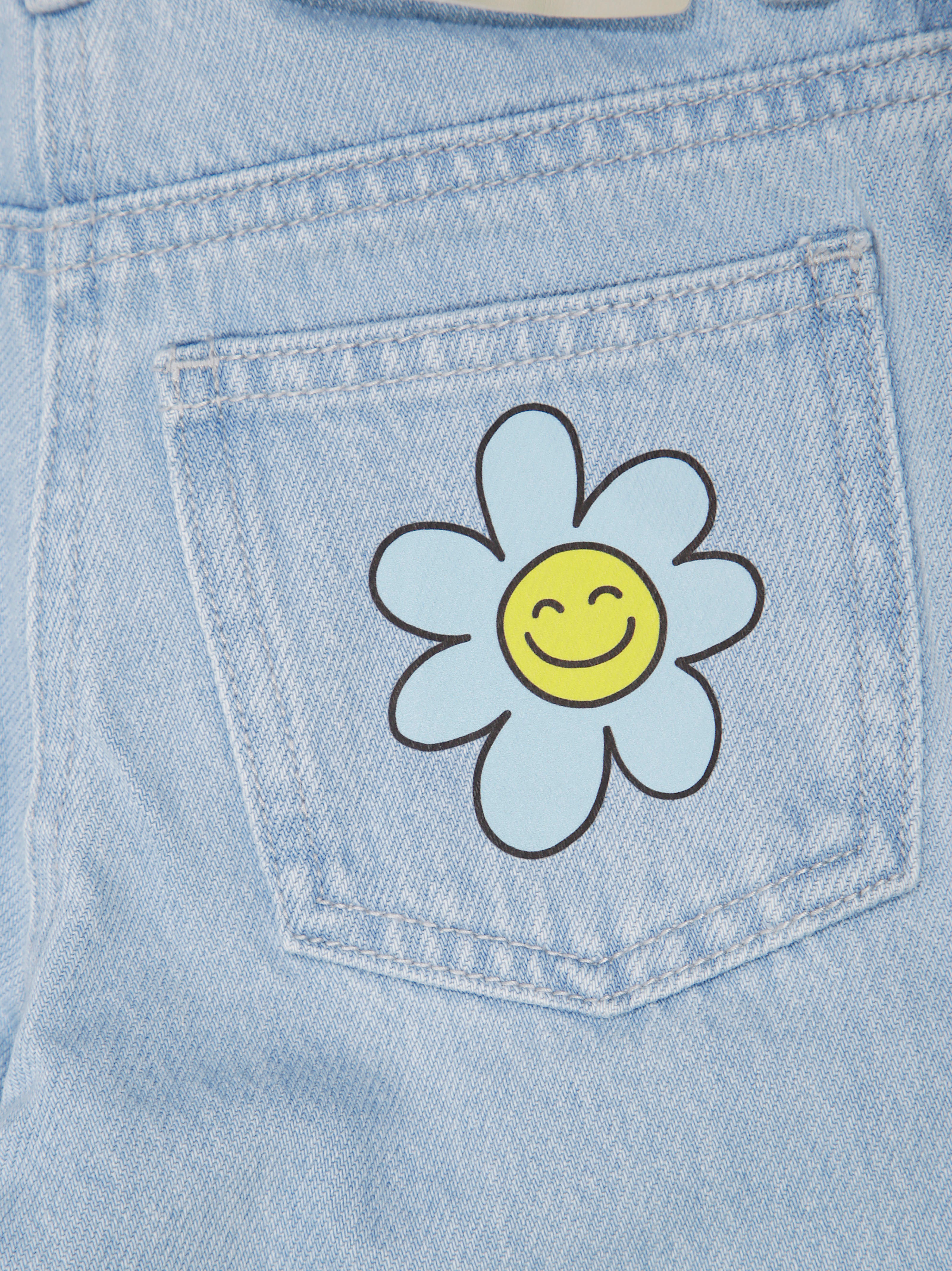 STELLA MC CARTNEY JUNIOR Kids' Flared Jeans with Colorful Floral Print