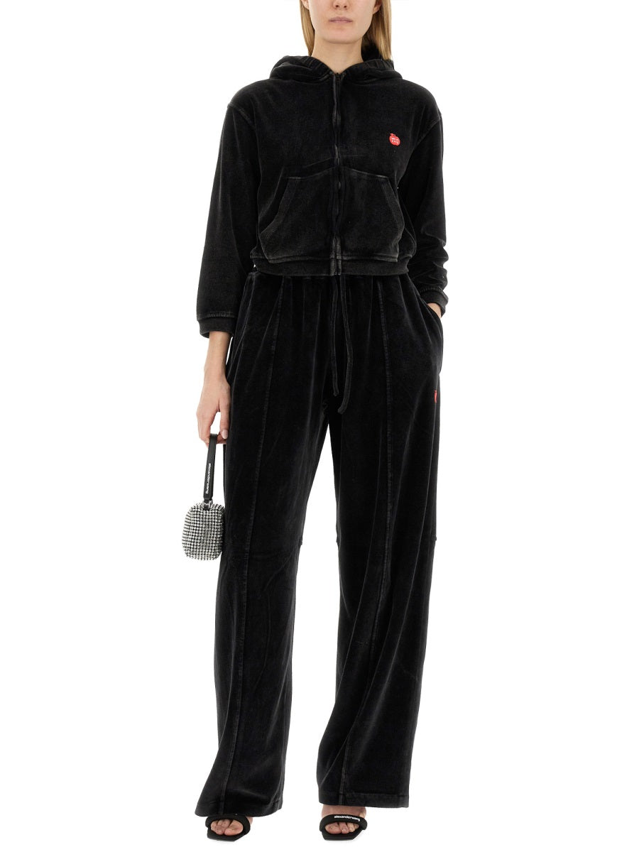 ALEXANDERWANG.T Velour Sweatshirt - Regular Fit