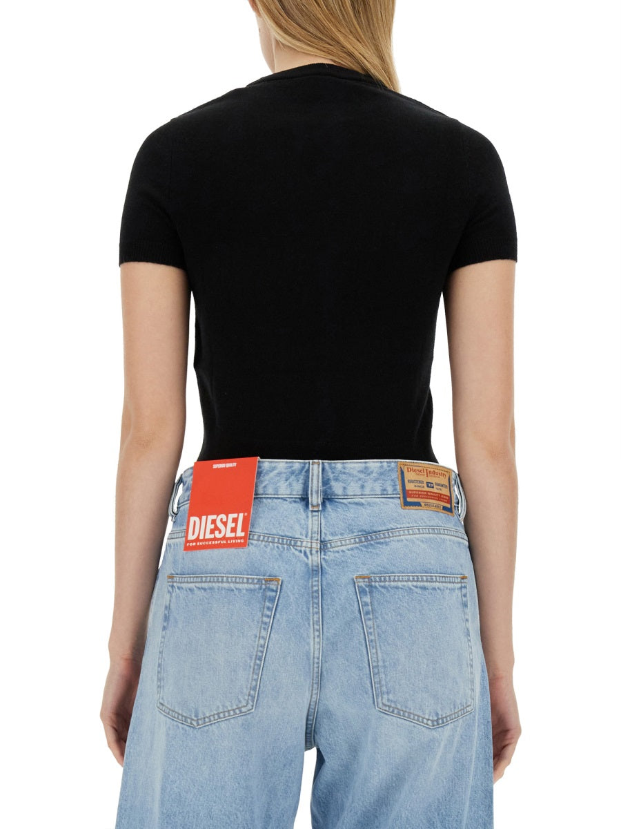 DIESEL Slim Fit Cashmere Wool Jersey T-Shirt - Size S