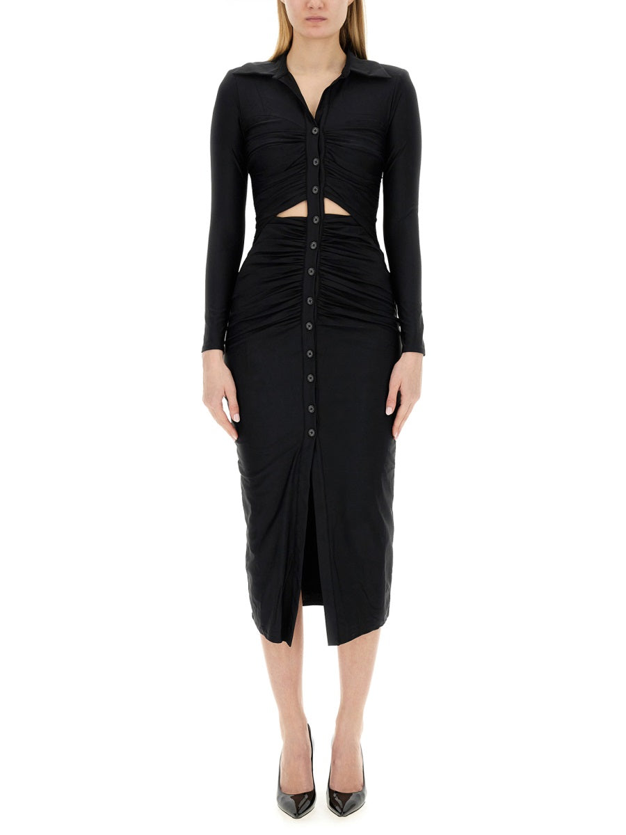 SELF-PORTRAIT Slim Fit Midi Dress - Size 8