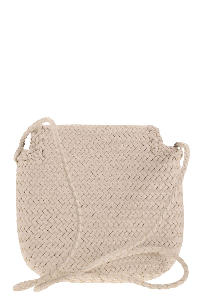 DRAGON Mini City Handbag - Woven Leather 21x17x5 cm