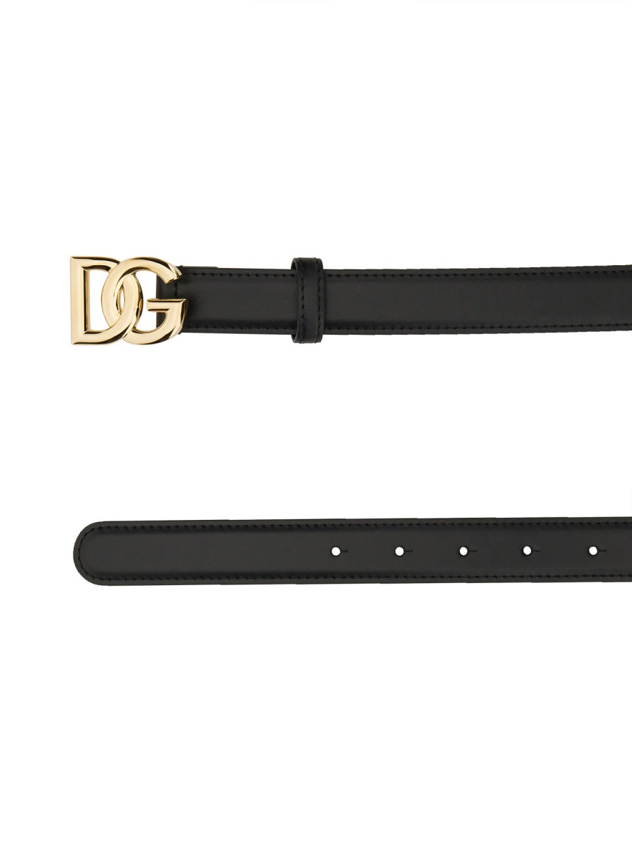 DOLCE & GABBANA Logo Buckle Women's Belt - 2.5 cm Height