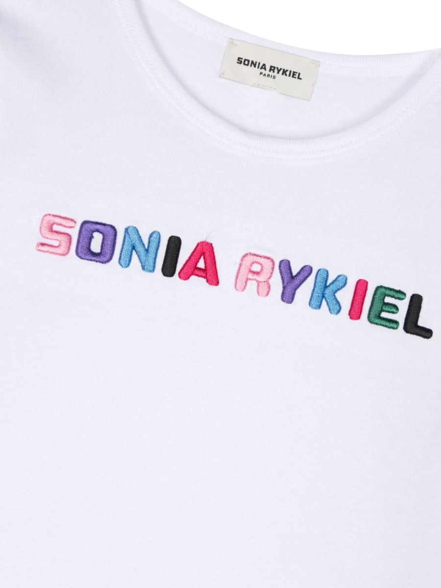 SONIA RYKIEL Mini T-Shirt with Contrasting Profiles for Girls
