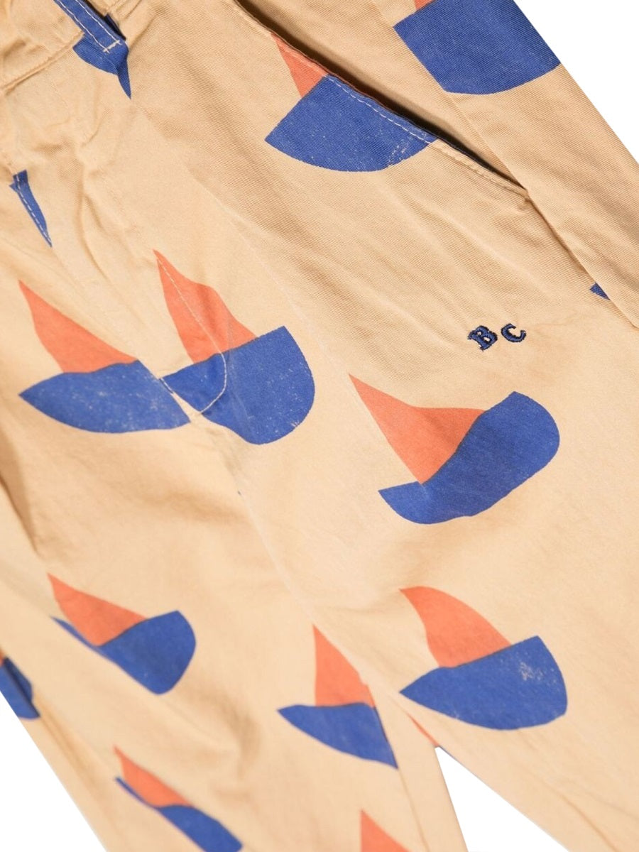 BOBO CHOSES Mini Sailboat Print Chino Pants