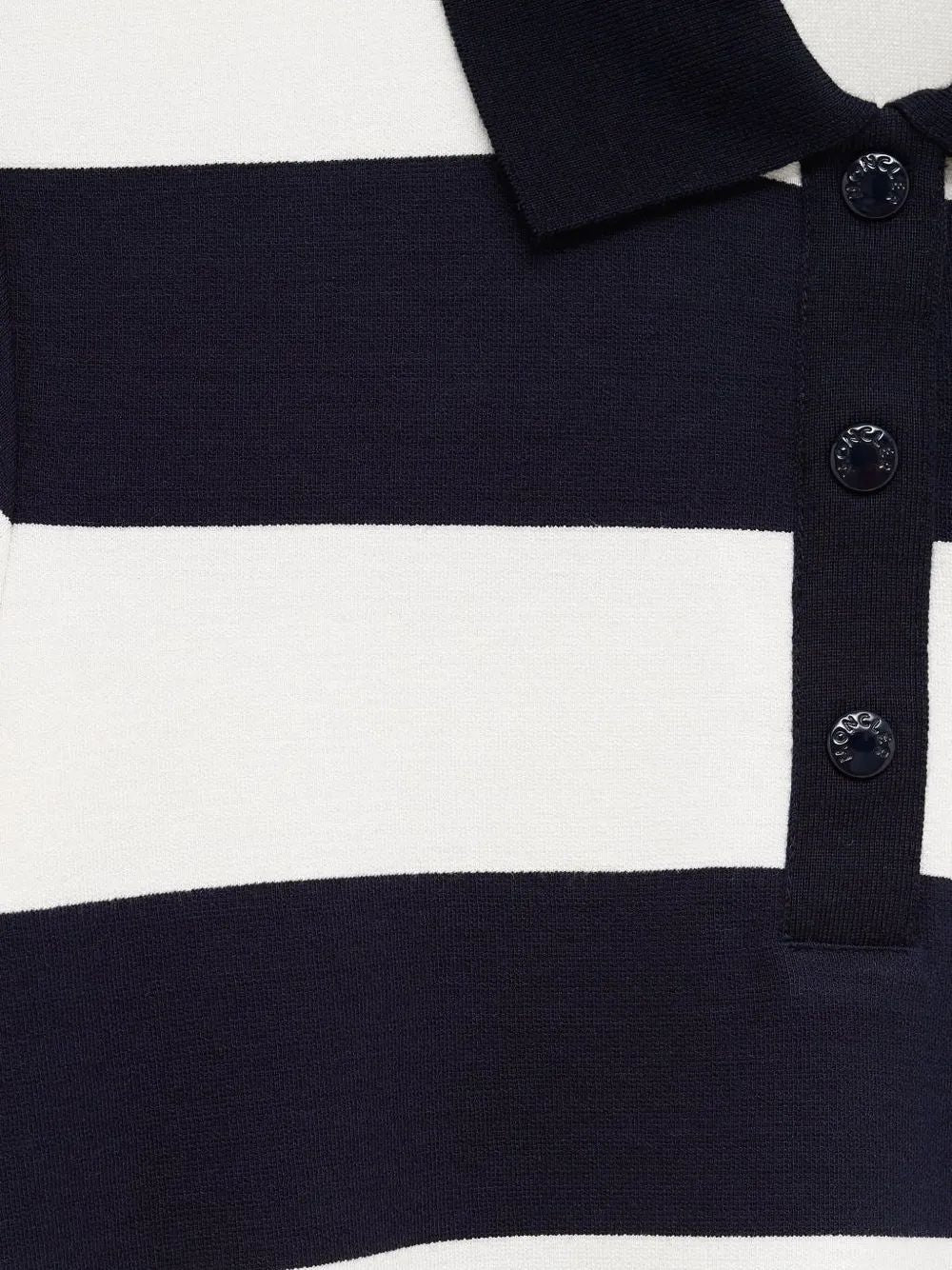 MONCLER Short Sleeve Striped Polo Shirt for Women - Slim Fit