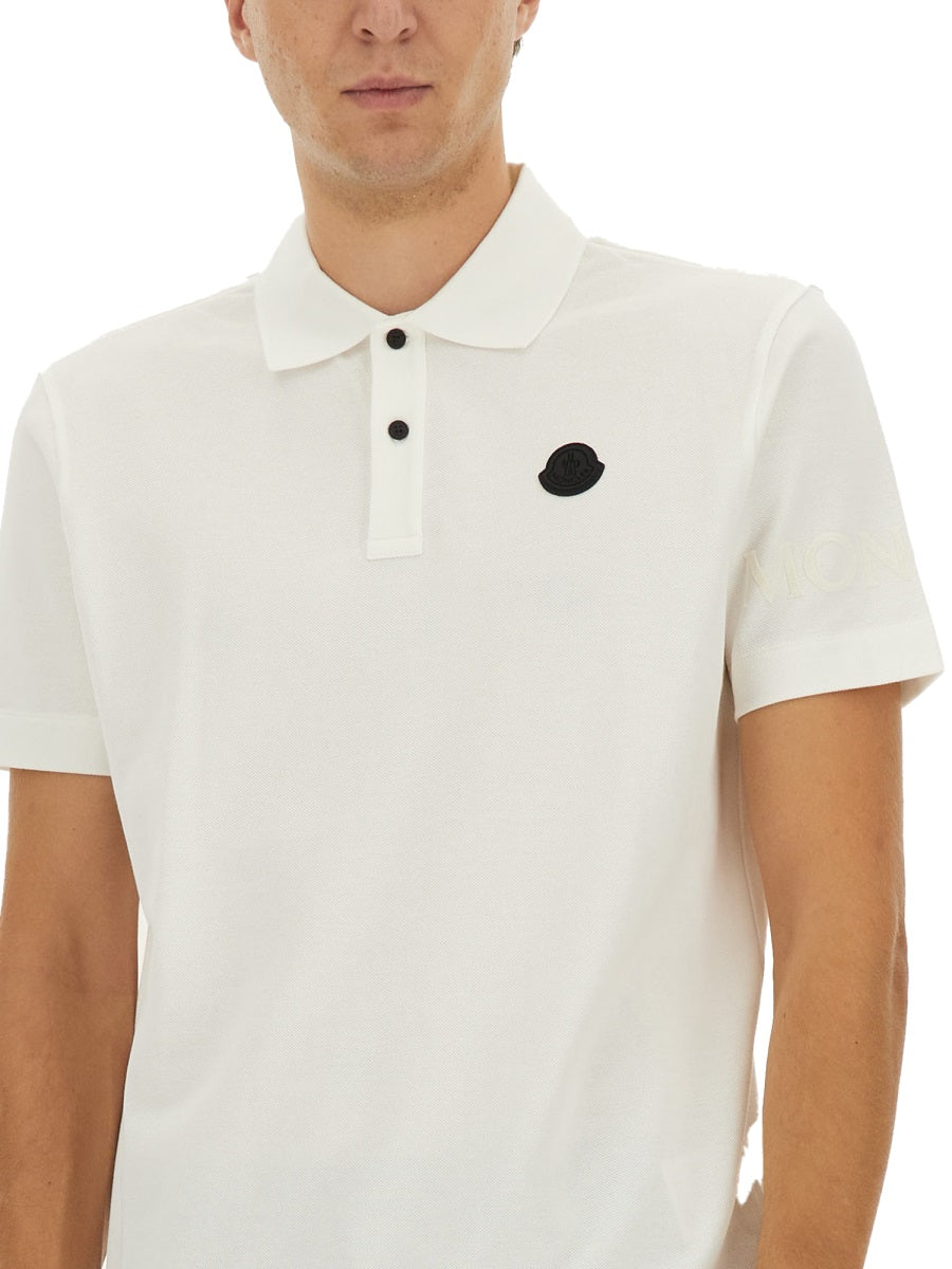 MONCLER Cotton Pique Polo Shirt - Size L