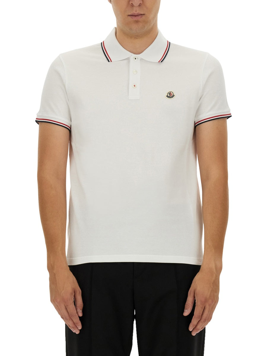MONCLER Classic Polo with Logo Patch - Size L