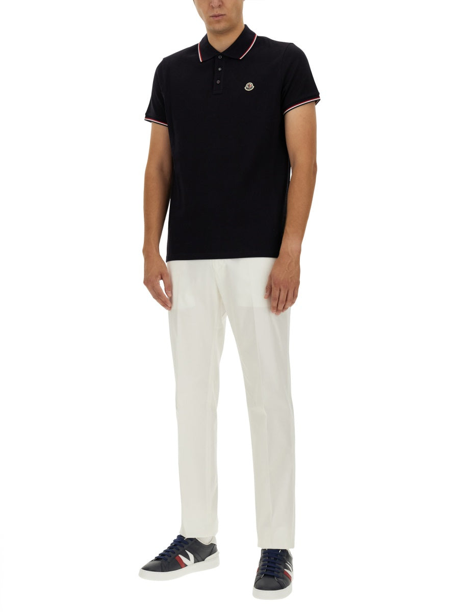 MONCLER Classic Logo Polo - Size L for Men