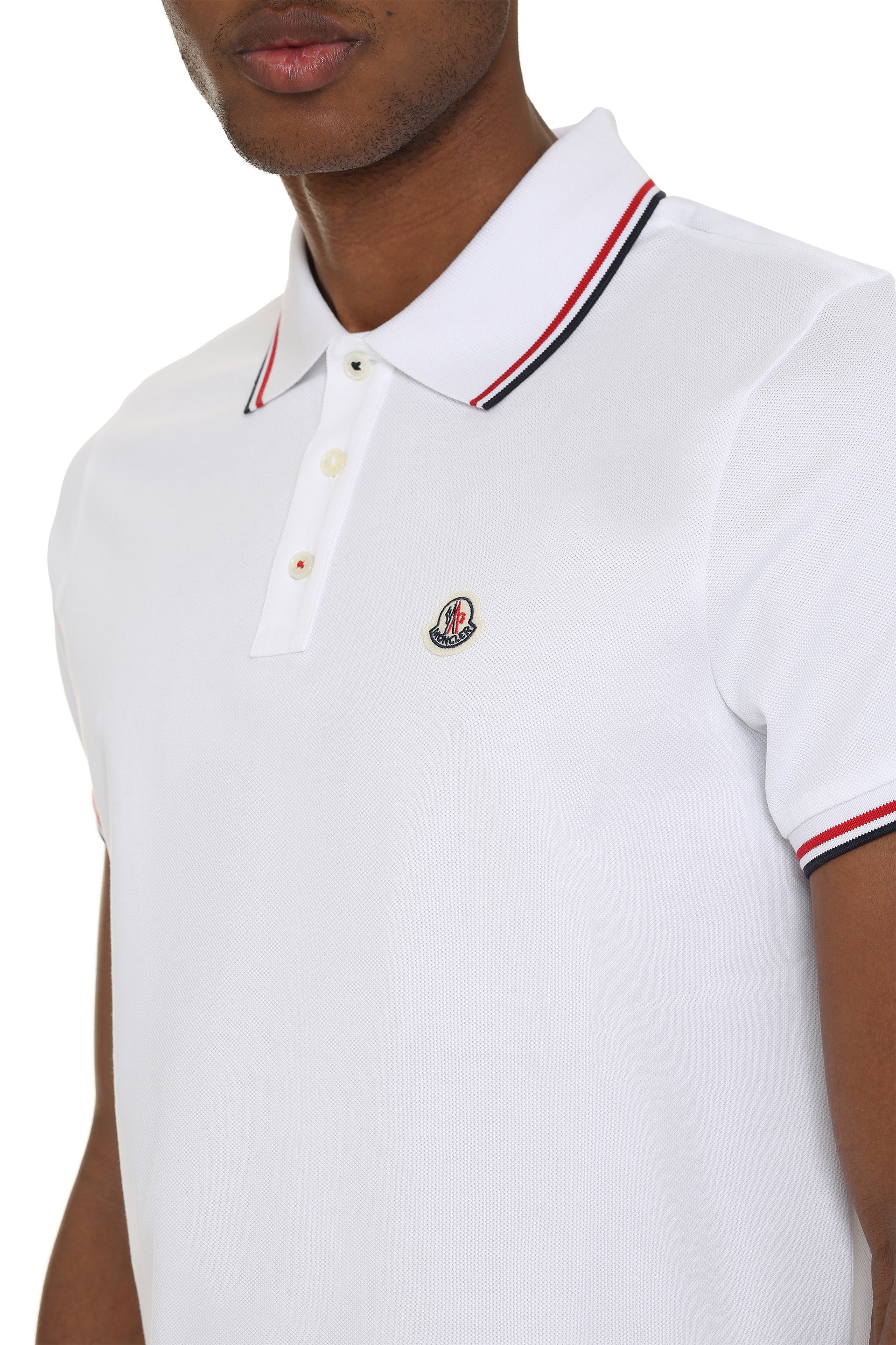 MONCLER Classic Short-Sleeved Polo Shirt (Size L)