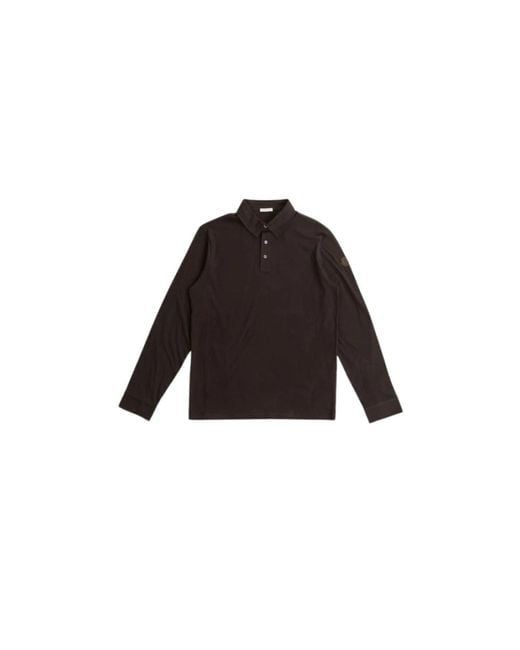 MONCLER Long-Sleeved Polo Shirt with Elegant Details