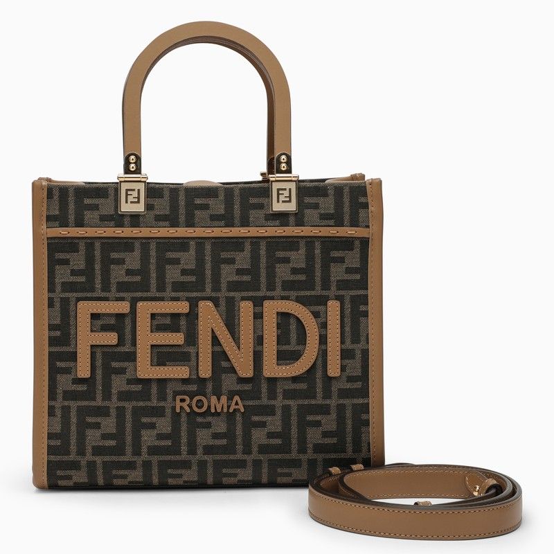 FENDI Jacquard Mini Sunshine Small Top Handle Handbag
