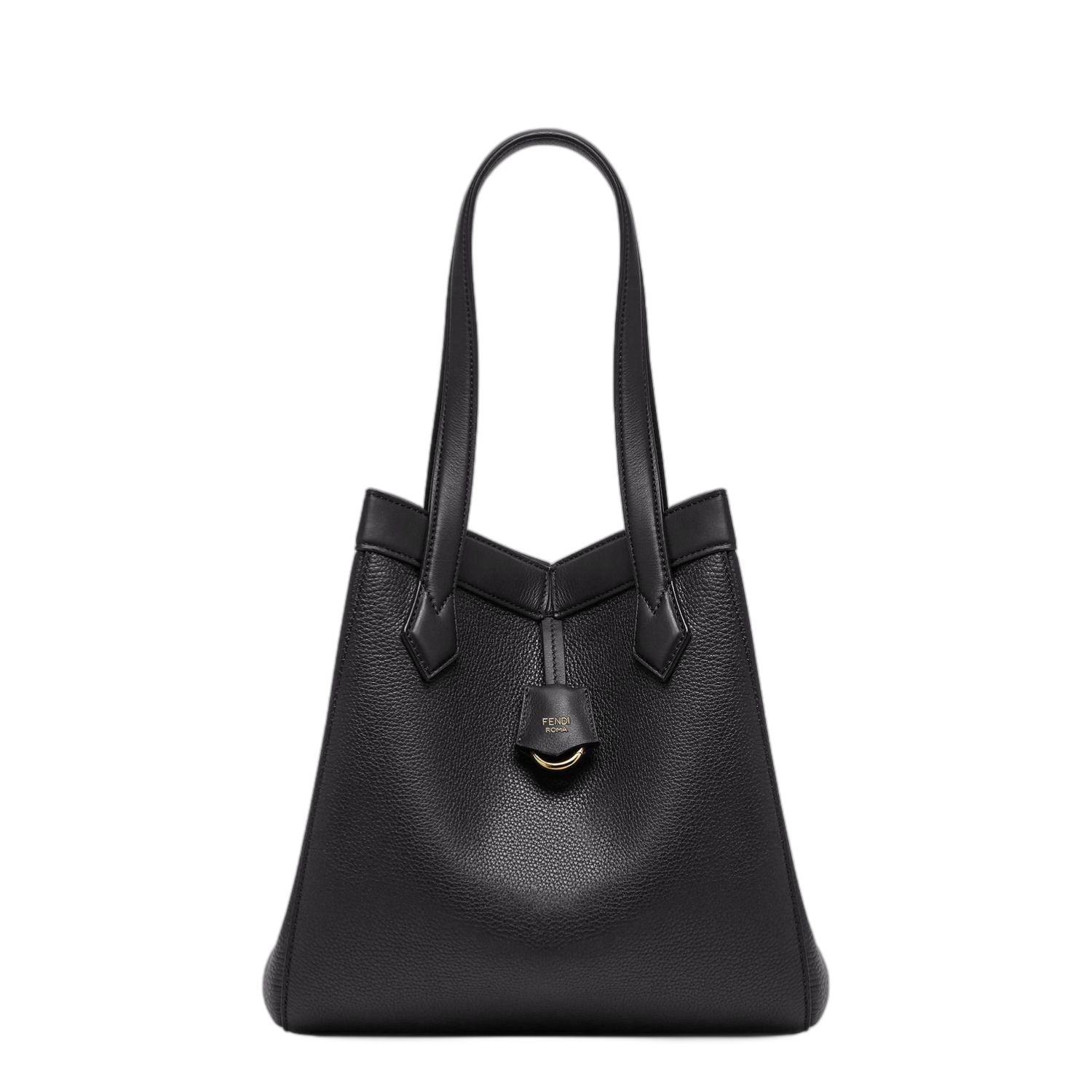 FENDI Origami Pebbled Leather Tote Handbag - 27 CM