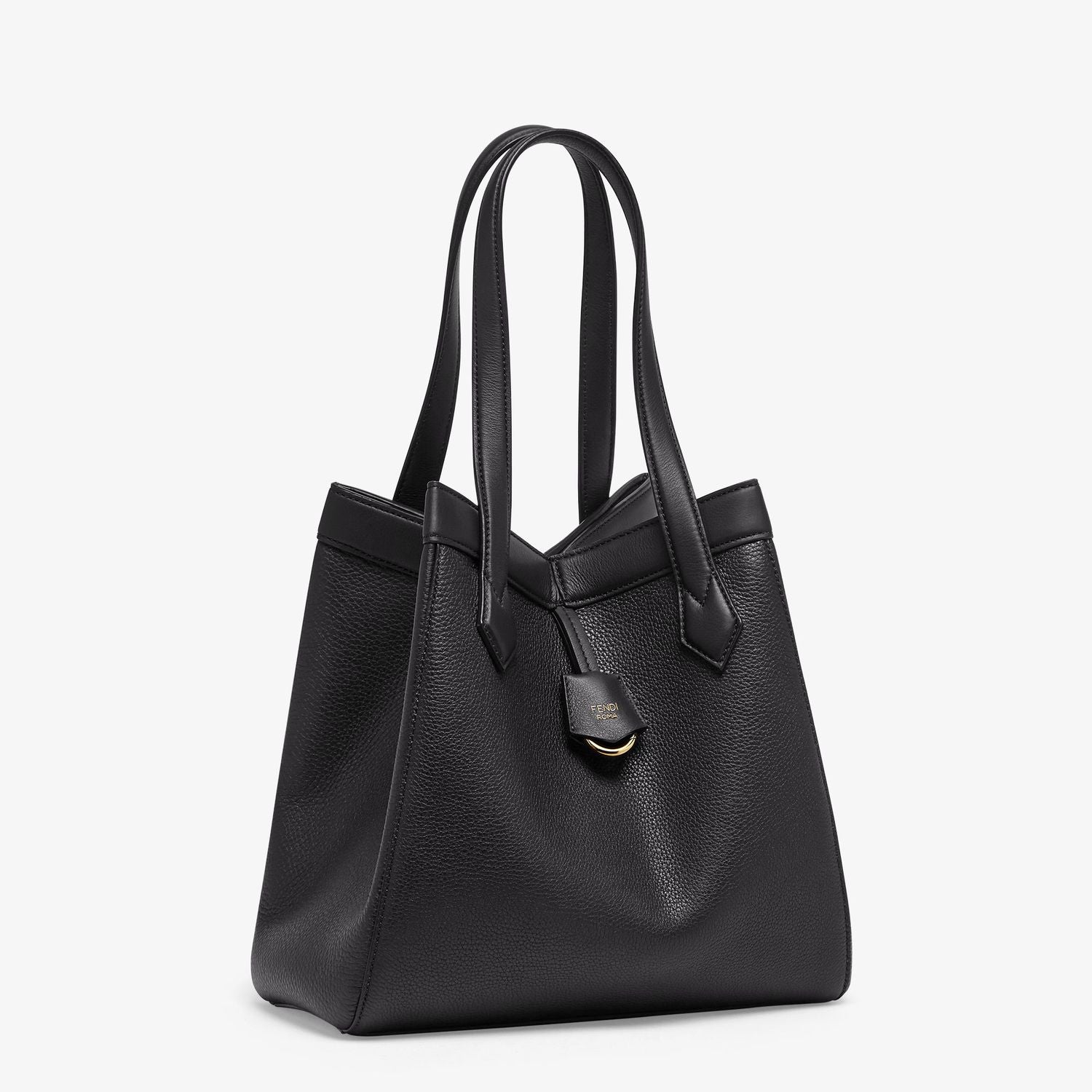 FENDI Origami Pebbled Leather Tote Handbag - 27 CM
