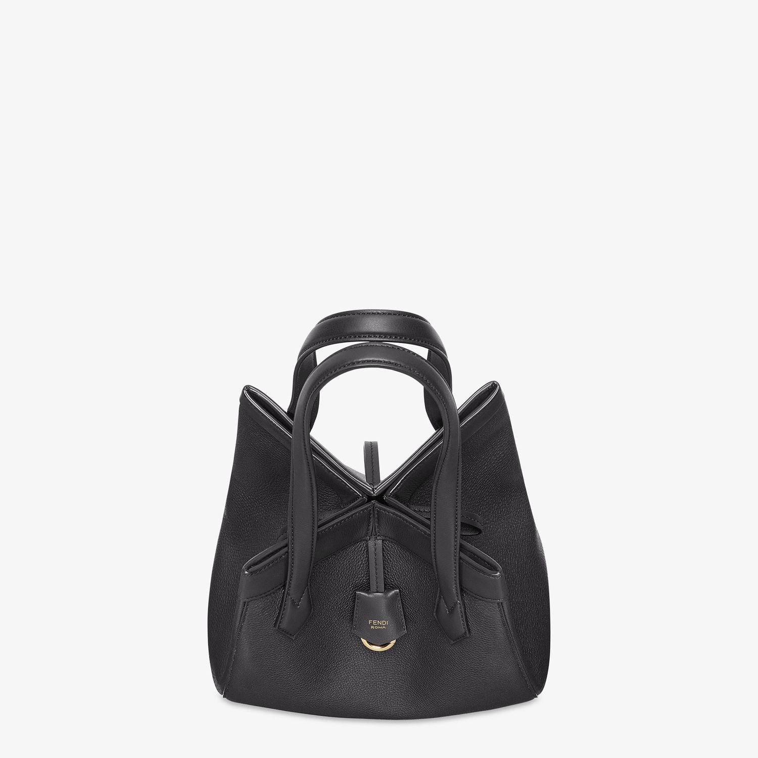 FENDI Origami Pebbled Leather Tote Handbag - 27 CM
