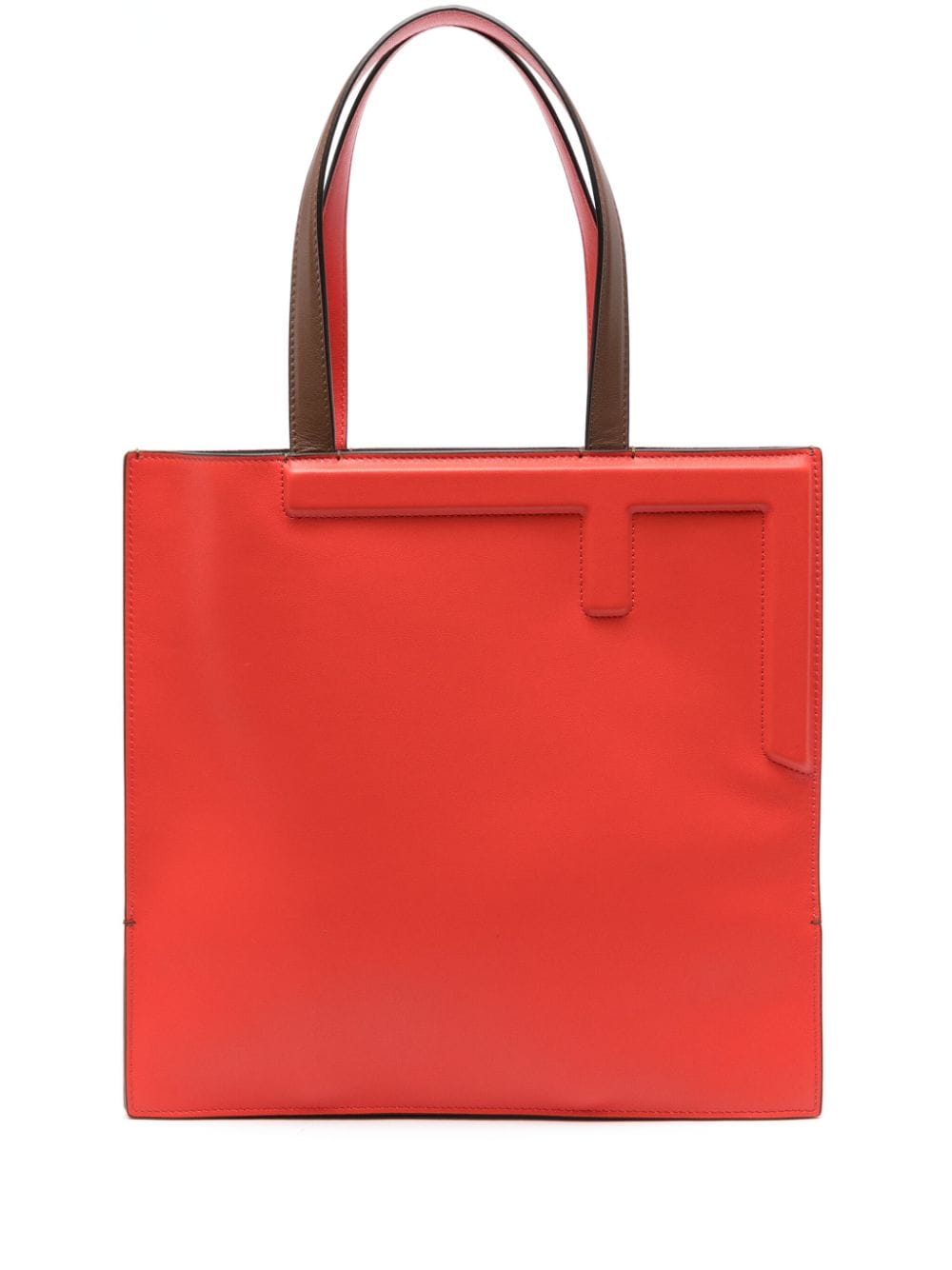 FENDI Medium Color-Block Leather Tote Handbag