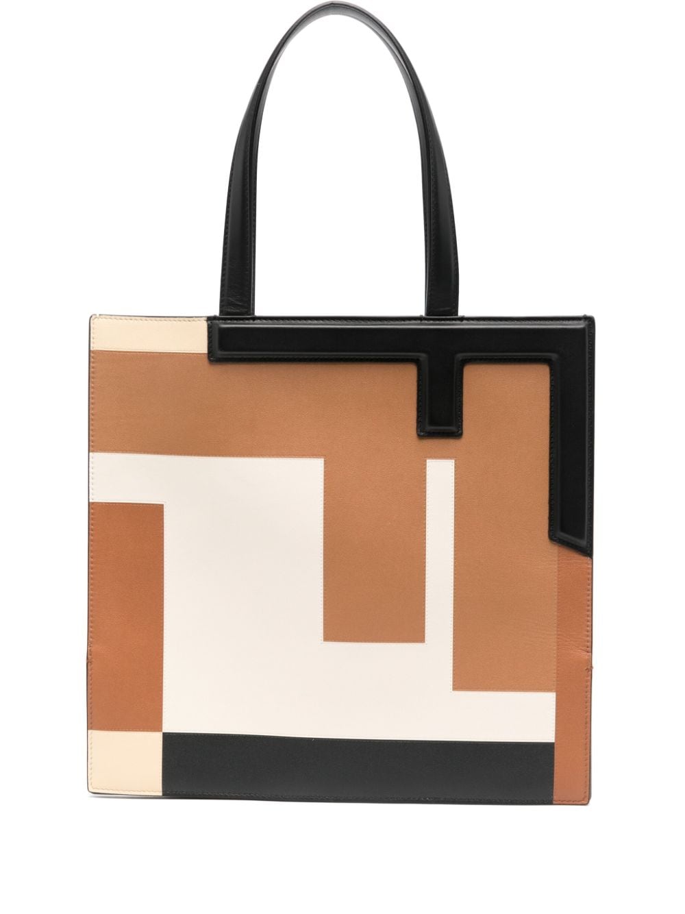 FENDI Medium Leather Tote Handbag