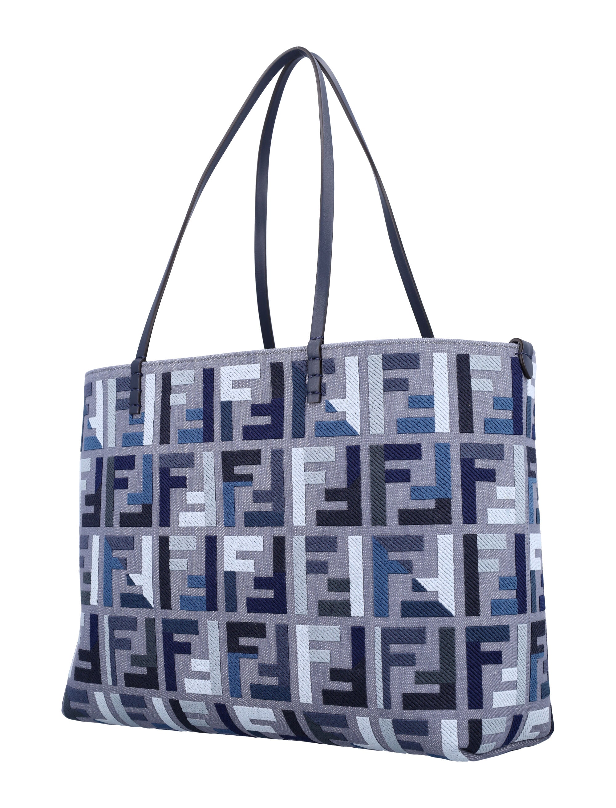 FENDI Large Canvas Shopper with FF Embroidery