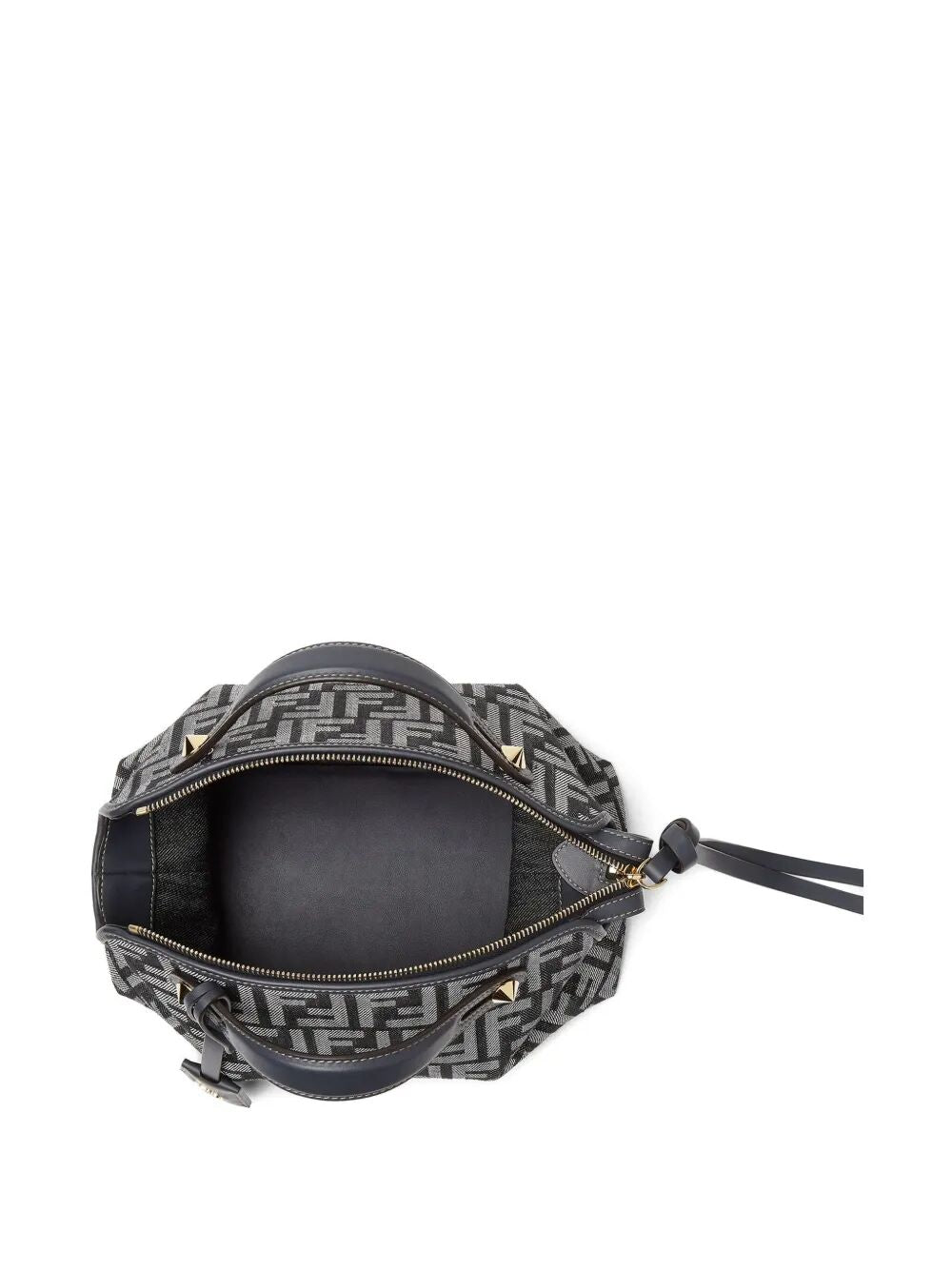 FENDI Soft Medium Denim-Effect FF Jacquard Handbag - W 29 x H 17 x D 13 CM