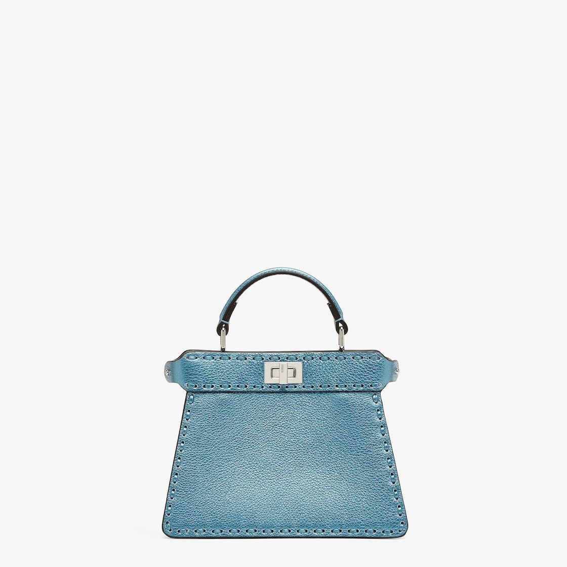 FENDI Peekaboo Mini Selleria Macro Handbag