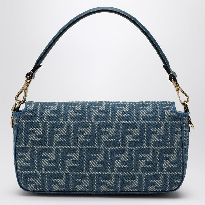 FENDI Jacquard Mini Handbag with Leather Details
