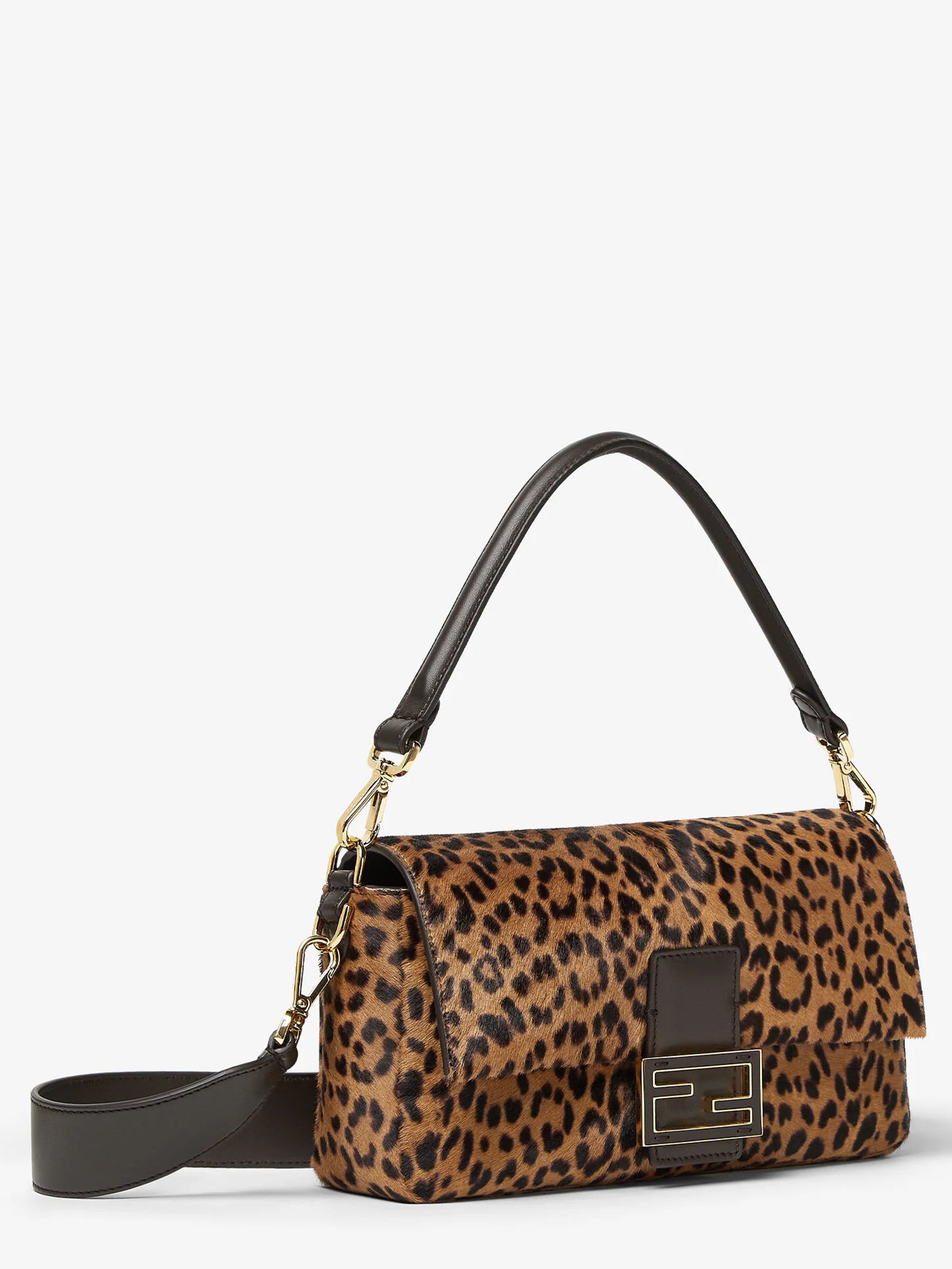 FENDI Mini Animal Print Leather Handbag