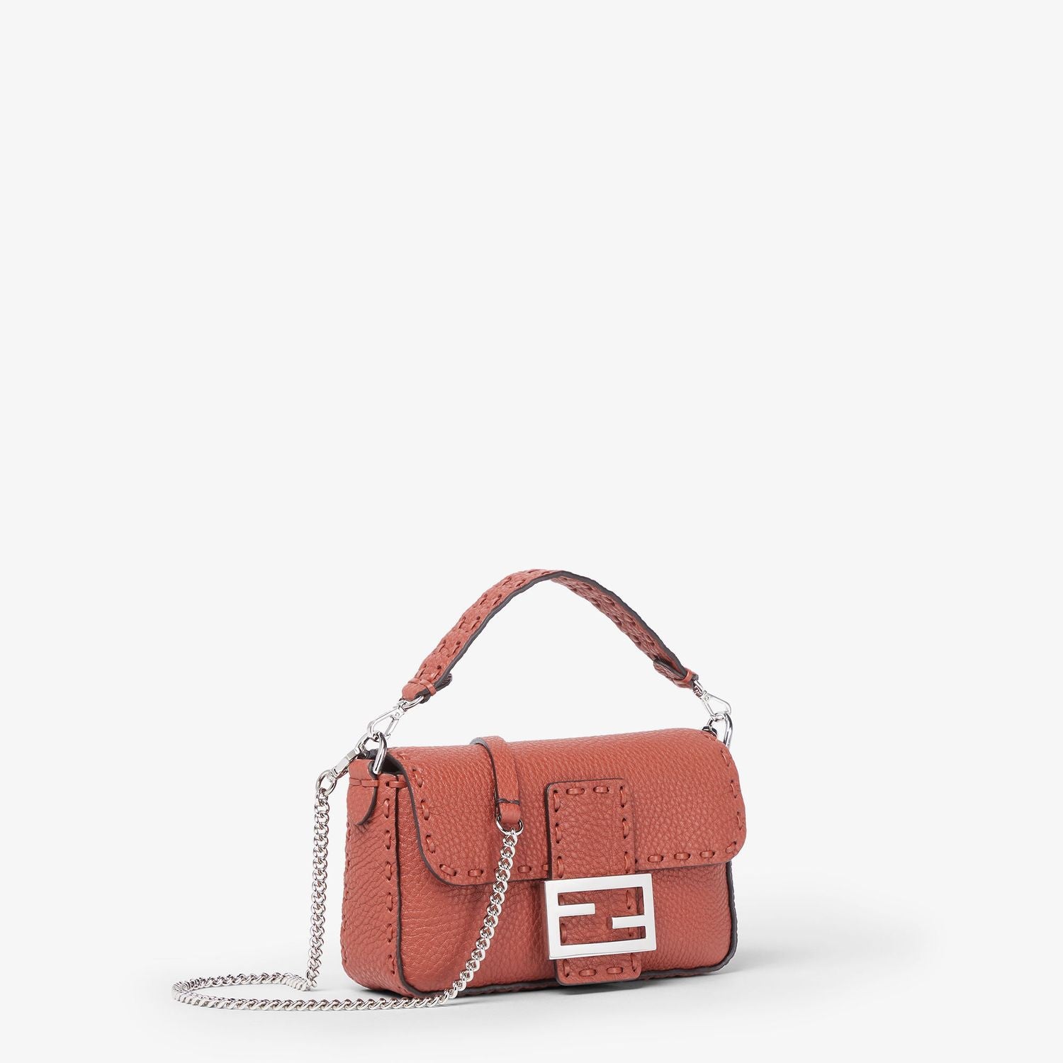 FENDI Mini Baguette with Roof Closure and Kicked Logo