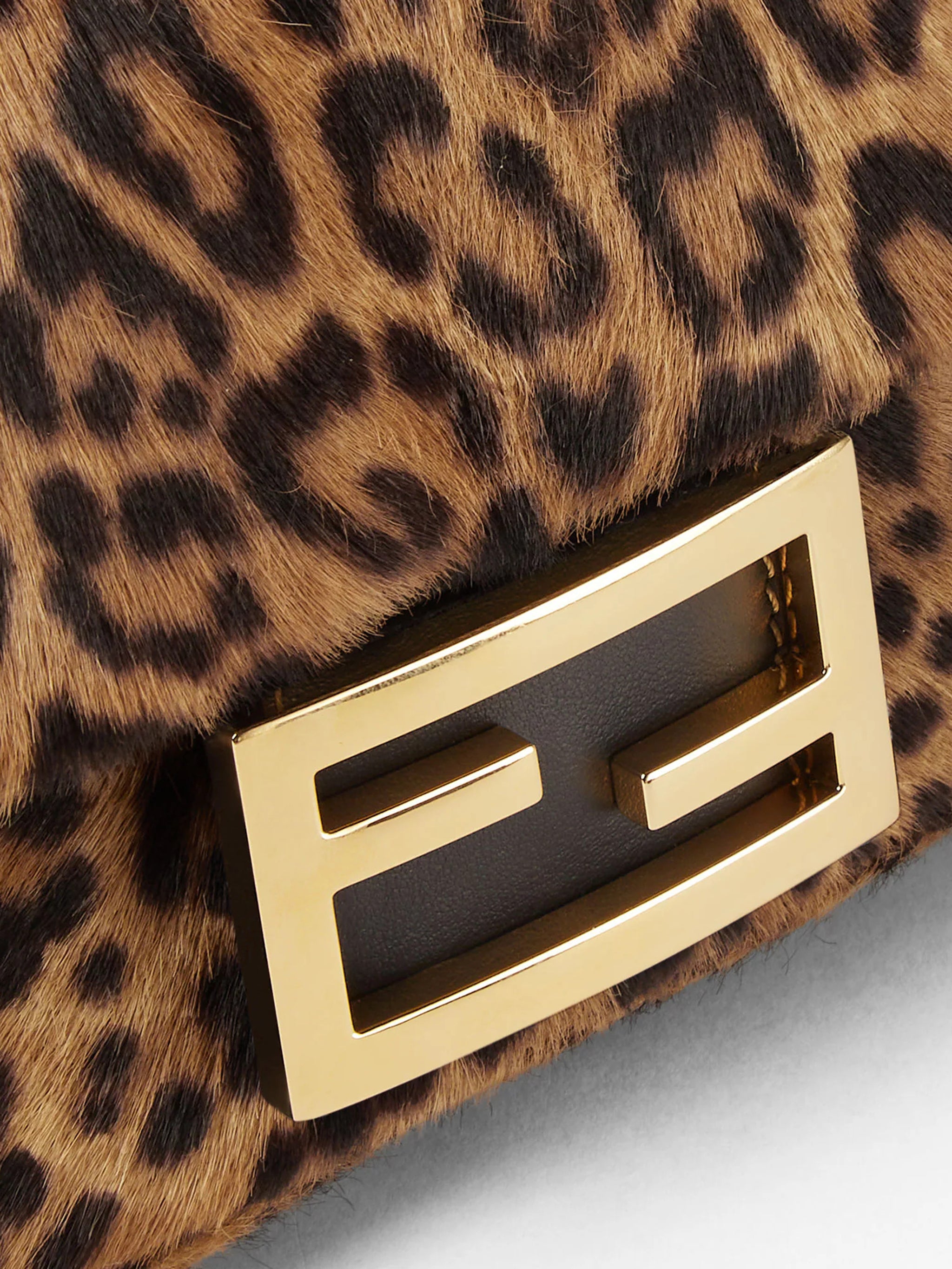 FENDI Mini Handbag in Printed Pony-Effect Calfskin Leather