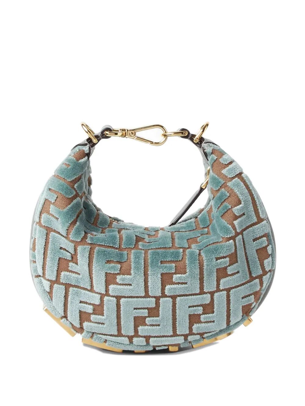 FENDI Mini Hobo Handbag in Jacquard Velvet