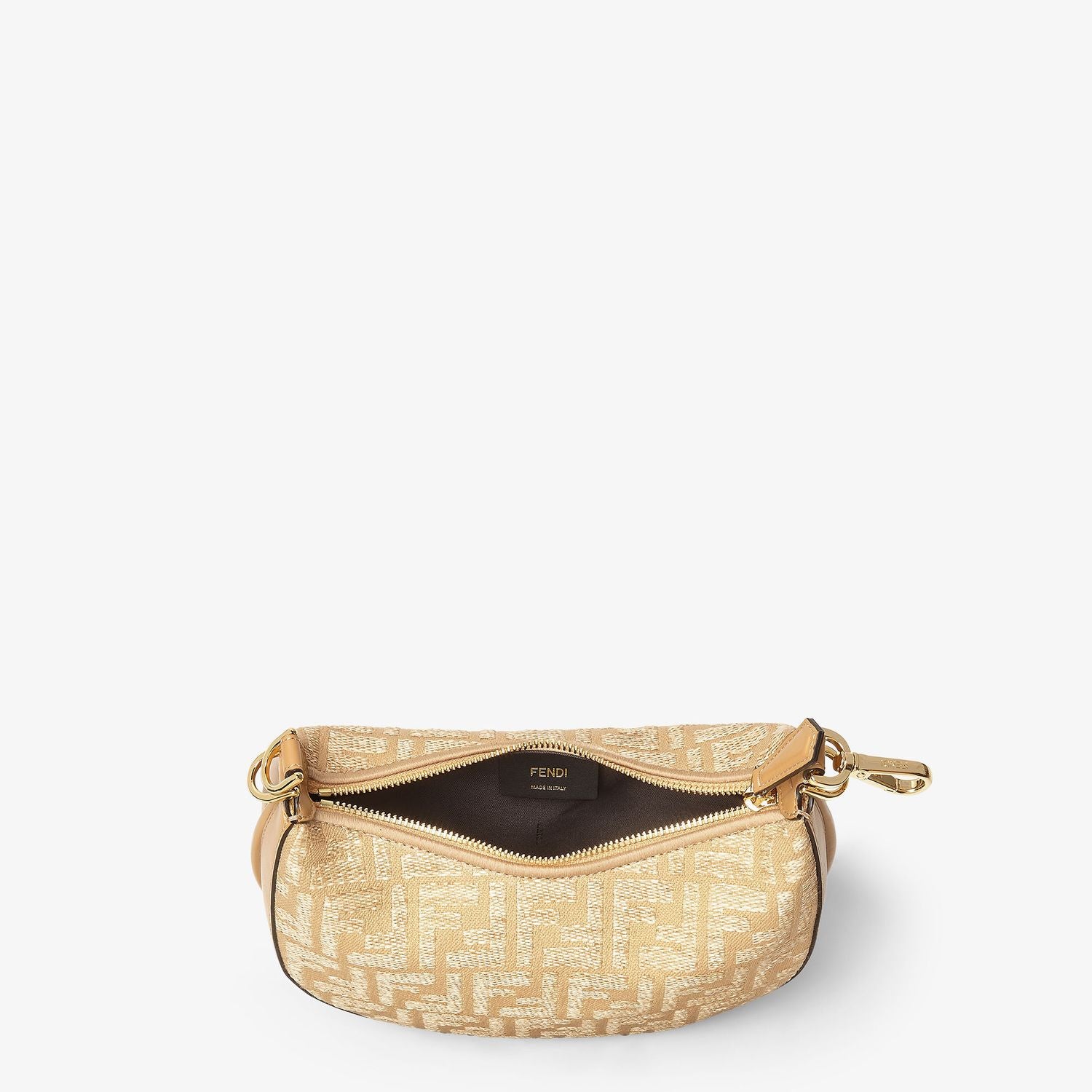 FENDI Mini Hobo Handbag with Raffia Detail