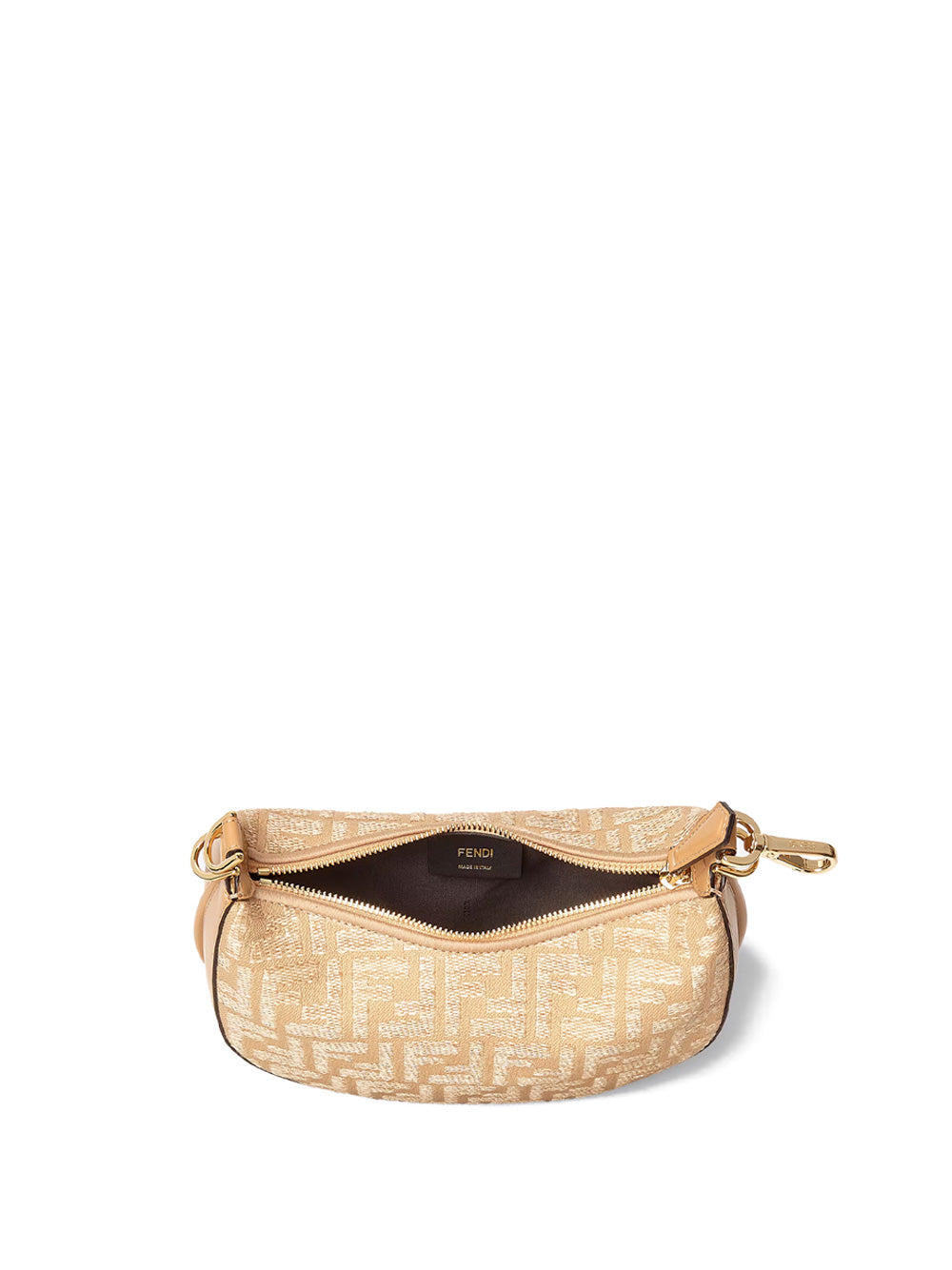 FENDI Mini Hobo Handbag with Raffia Detail