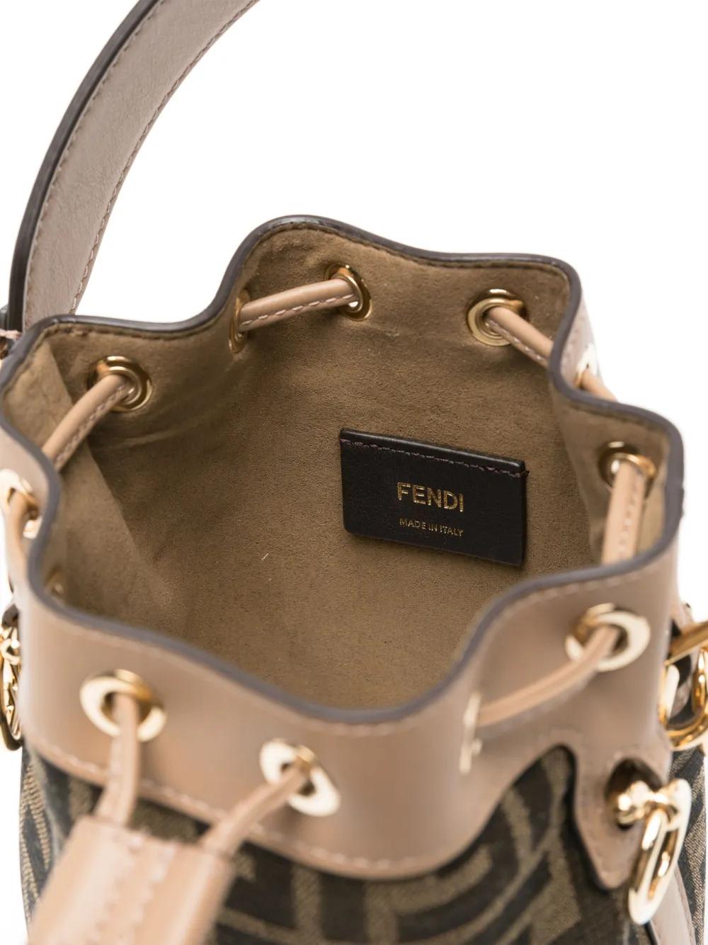 FENDI Mini Mon Tresor Jacquard Handbag