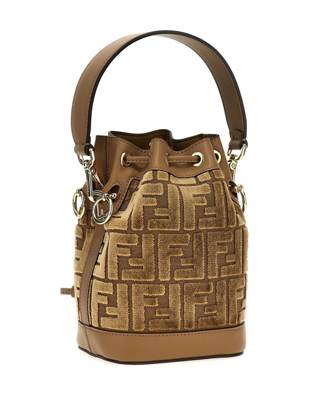 FENDI Mini Jacquard Velvet Handbag