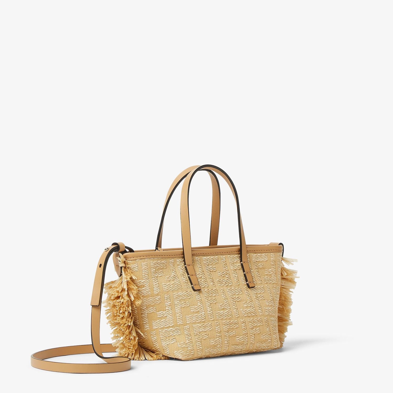 FENDI Mini Roll Straw Tote Bag for Women