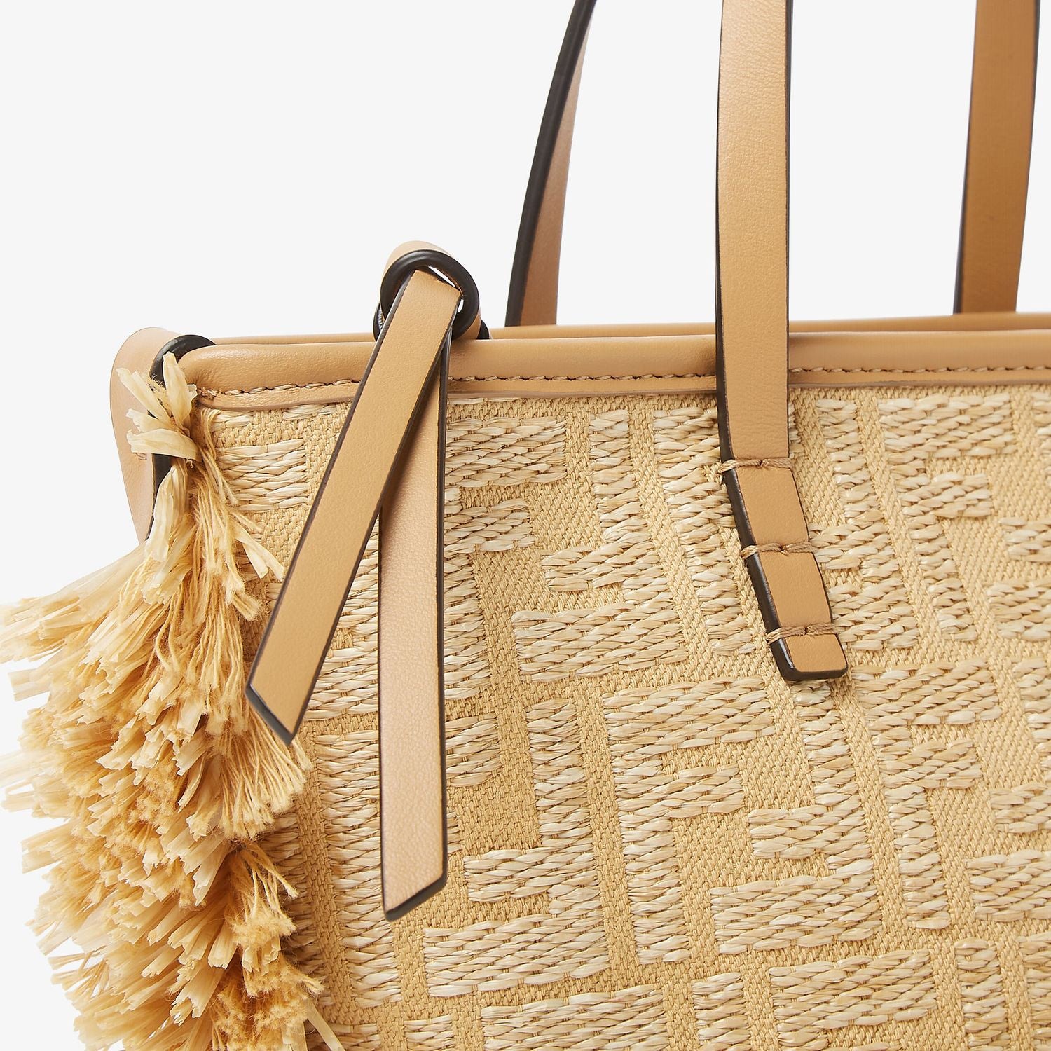 FENDI Mini Roll Straw Tote Bag for Women