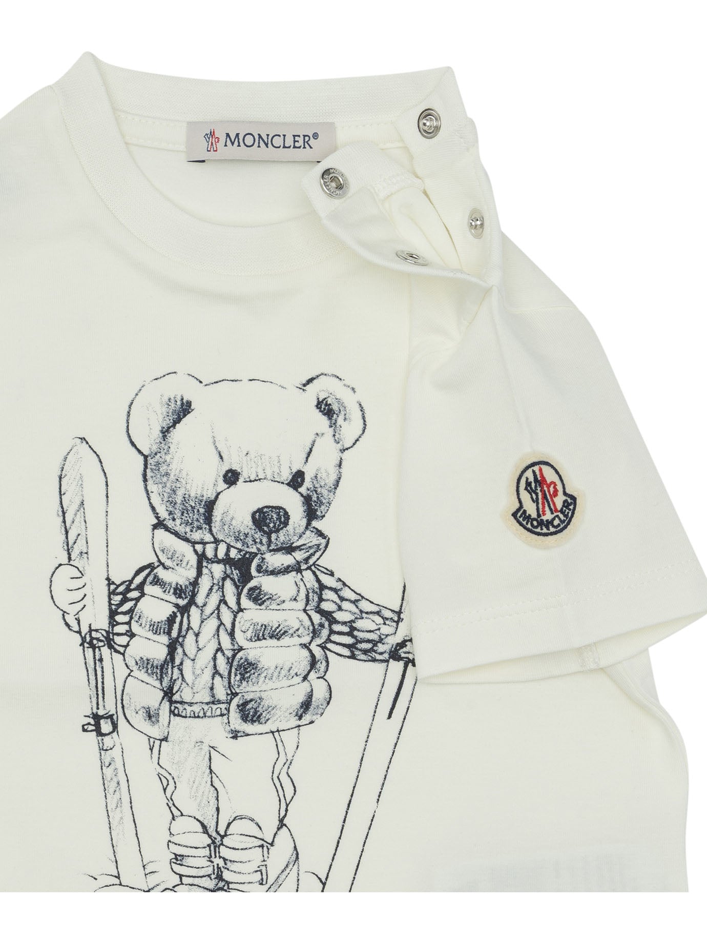 MONCLER KIDS Mini Cotton Blend T-Shirt for Boys - FW25 Collection