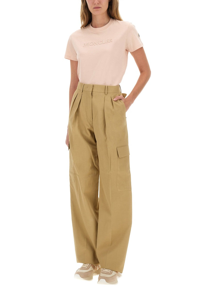 MONCLER Cotton Logo T-Shirt - Size S