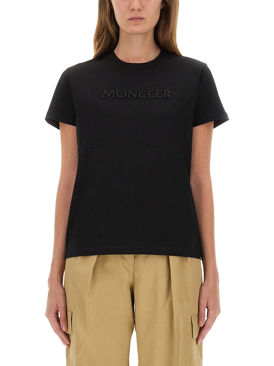 MONCLER Cotton Logo T-Shirt for Women - Size S