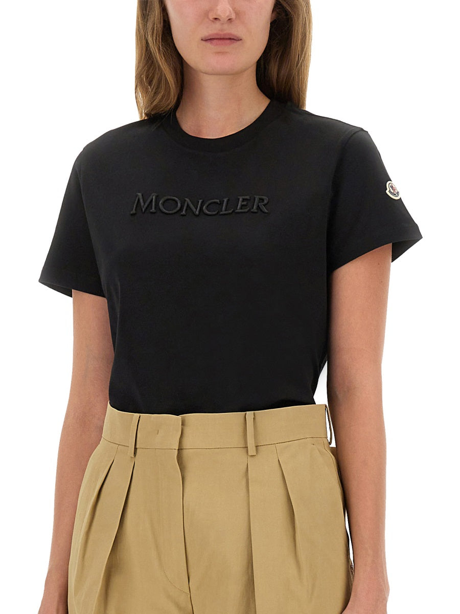 MONCLER Cotton Logo T-Shirt for Women - Size S
