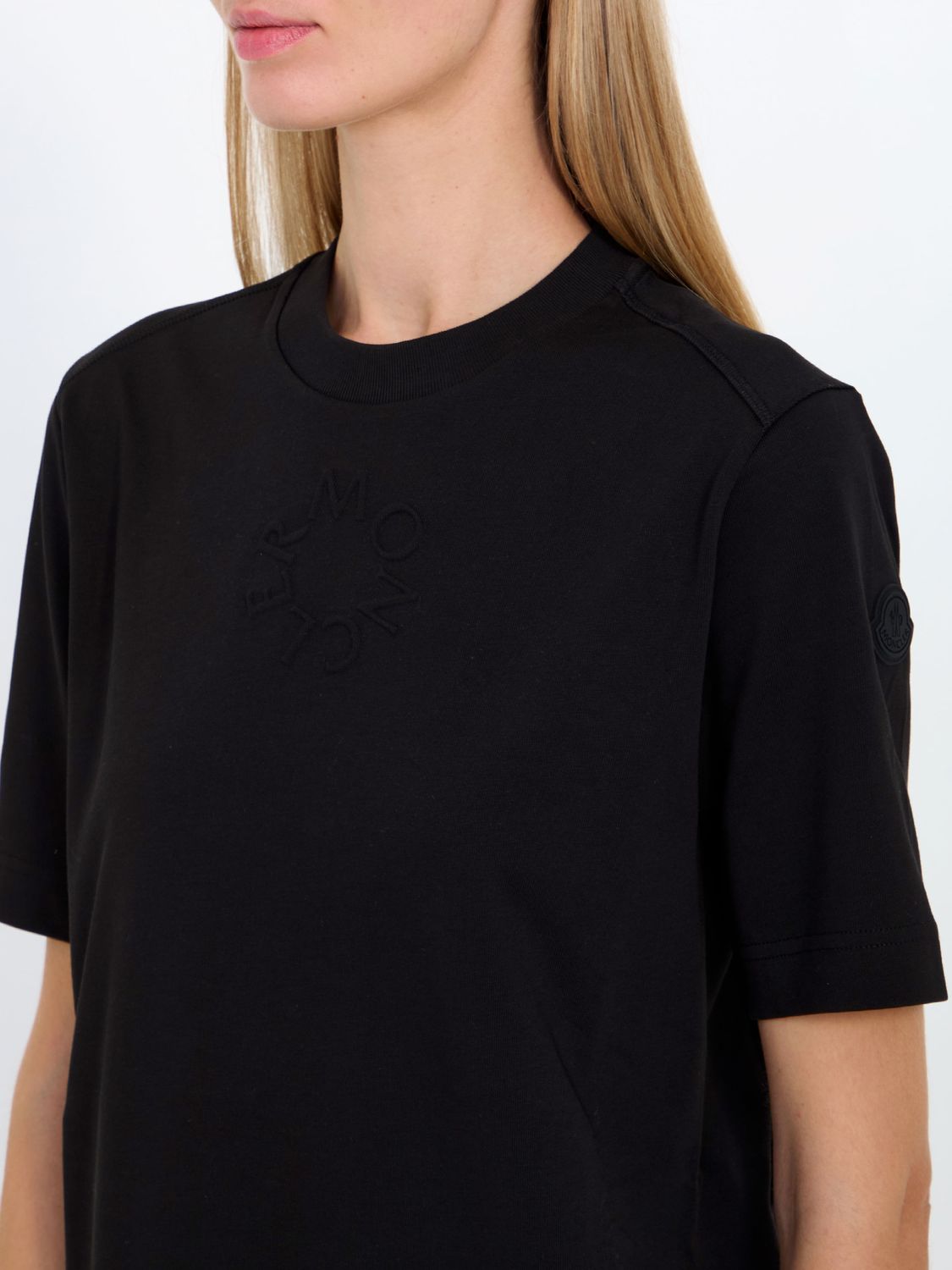 MONCLER Embossed Logo Crewneck T-Shirt - Size S