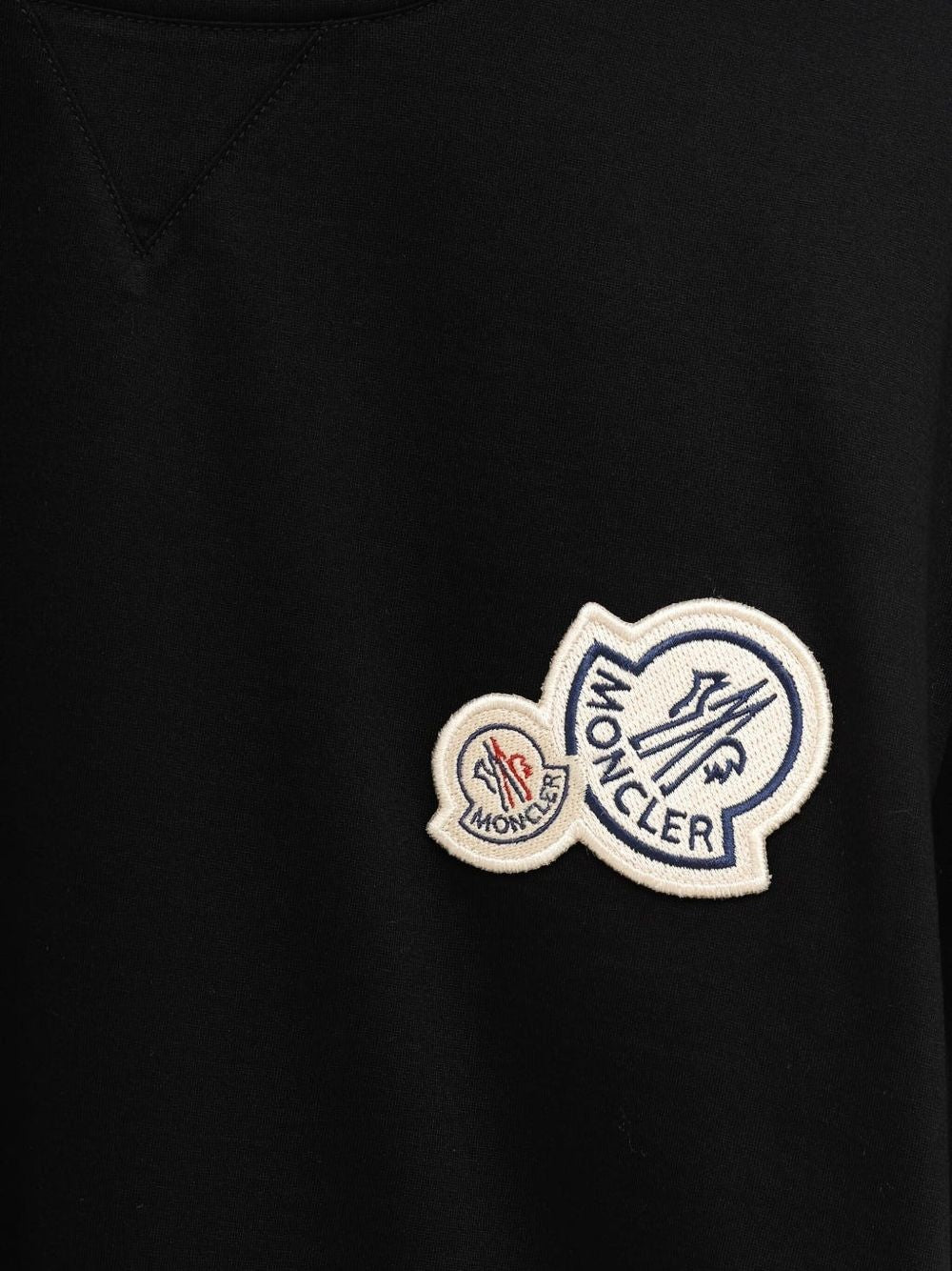 MONCLER Crewneck T-Shirt with Multi-Logo Patches for Men