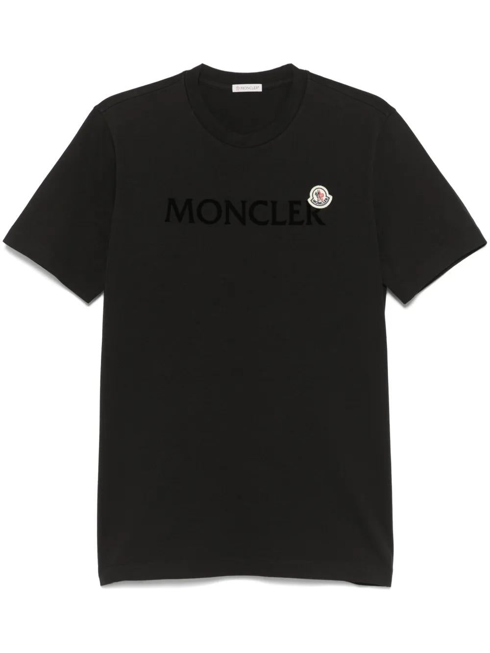 MONCLER Flocked Logo Cotton T-Shirt