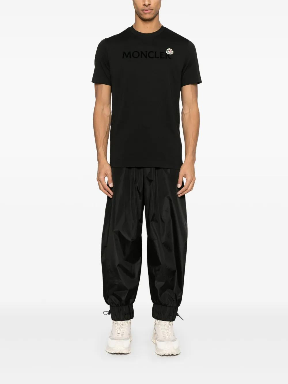 MONCLER Flocked Logo Cotton T-Shirt