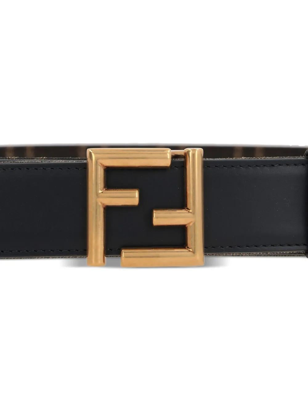 FENDI FF Logo Leather Belt for Women - FW25 Collection