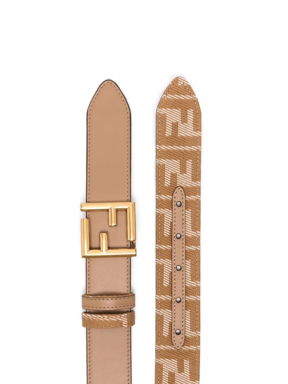 FENDI Removable Leather Belt with Sleek Buckle - 3.5 cm Height